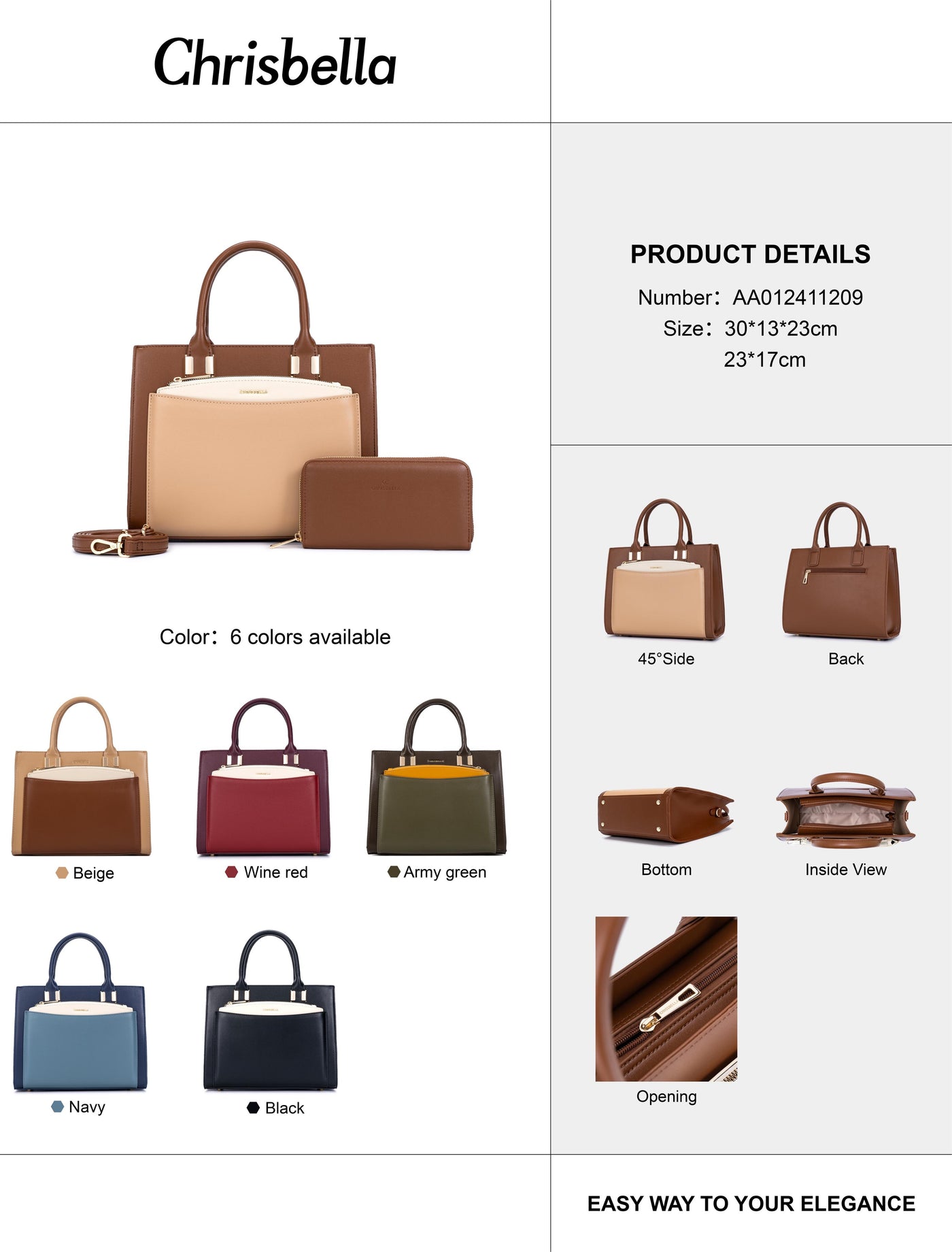 Chrisbella handbag AA012411209800