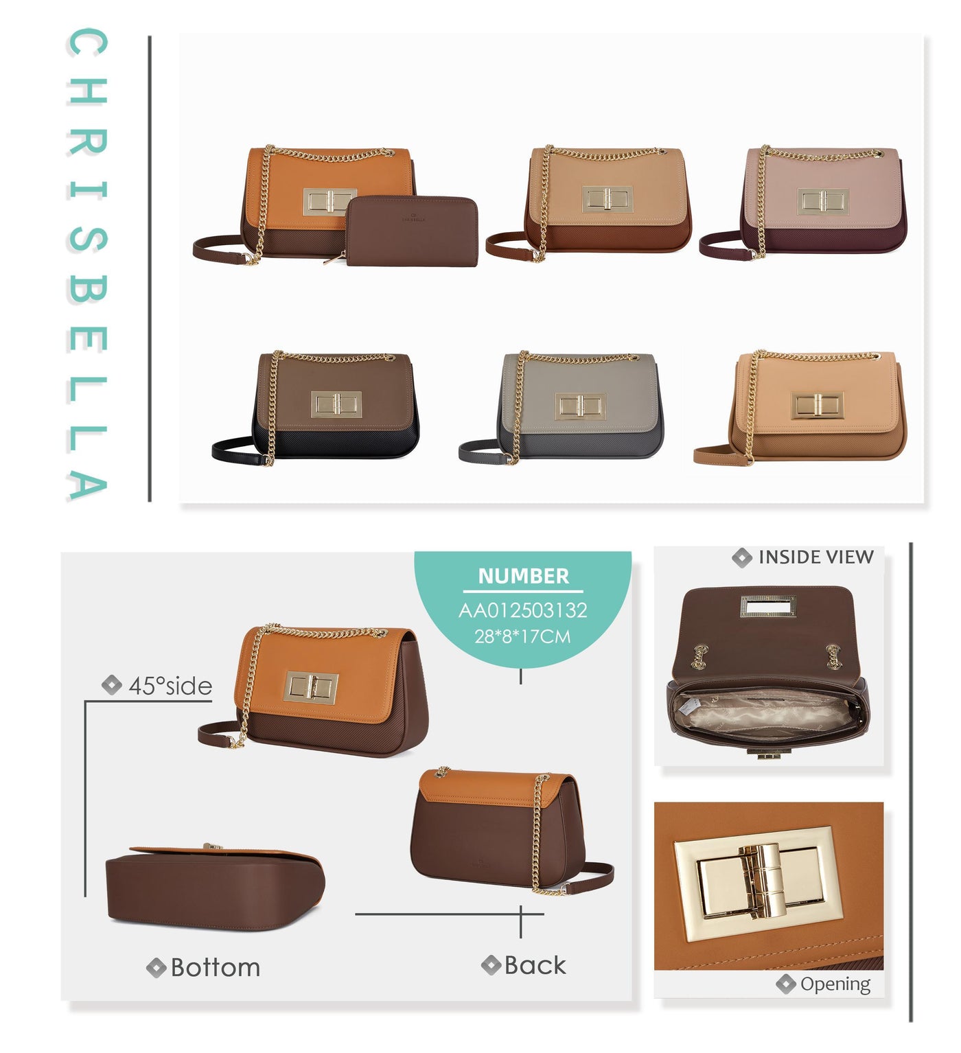 Chrisbella Shoulder Crossbody Bag AA012503132670