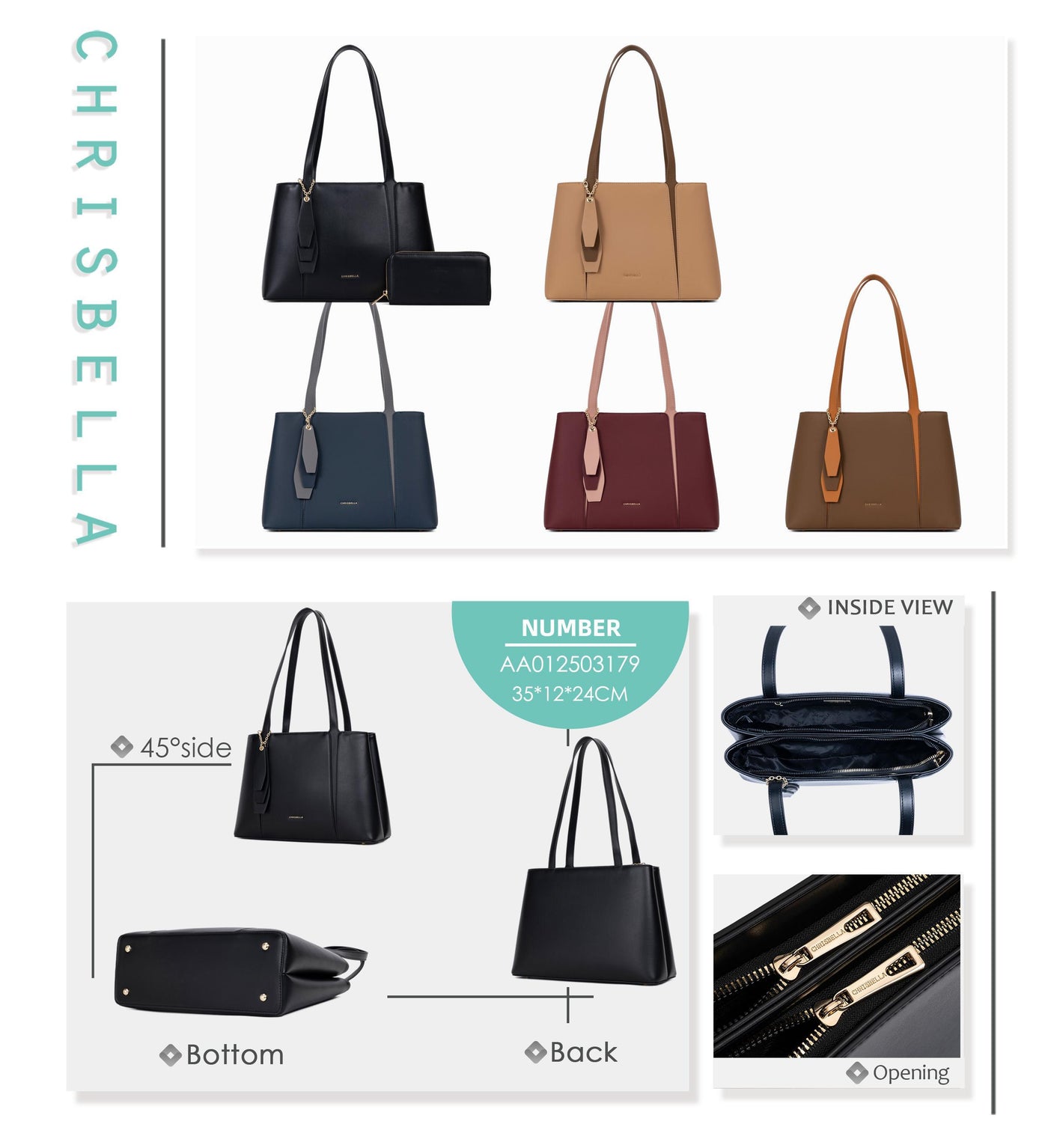 Chrisbella Tote Shoulder bag AA012503179680